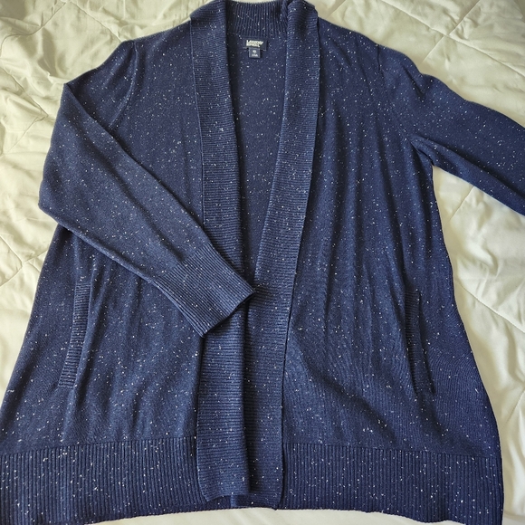 NWOT Lands End Navy Open Cardigan - Picture 3 of 7